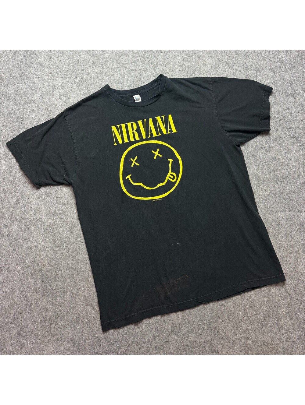 Vintage 1992 Nirvana Shirt Mens XL Black TULTEX Band Grungecore 1992 Rock 90s